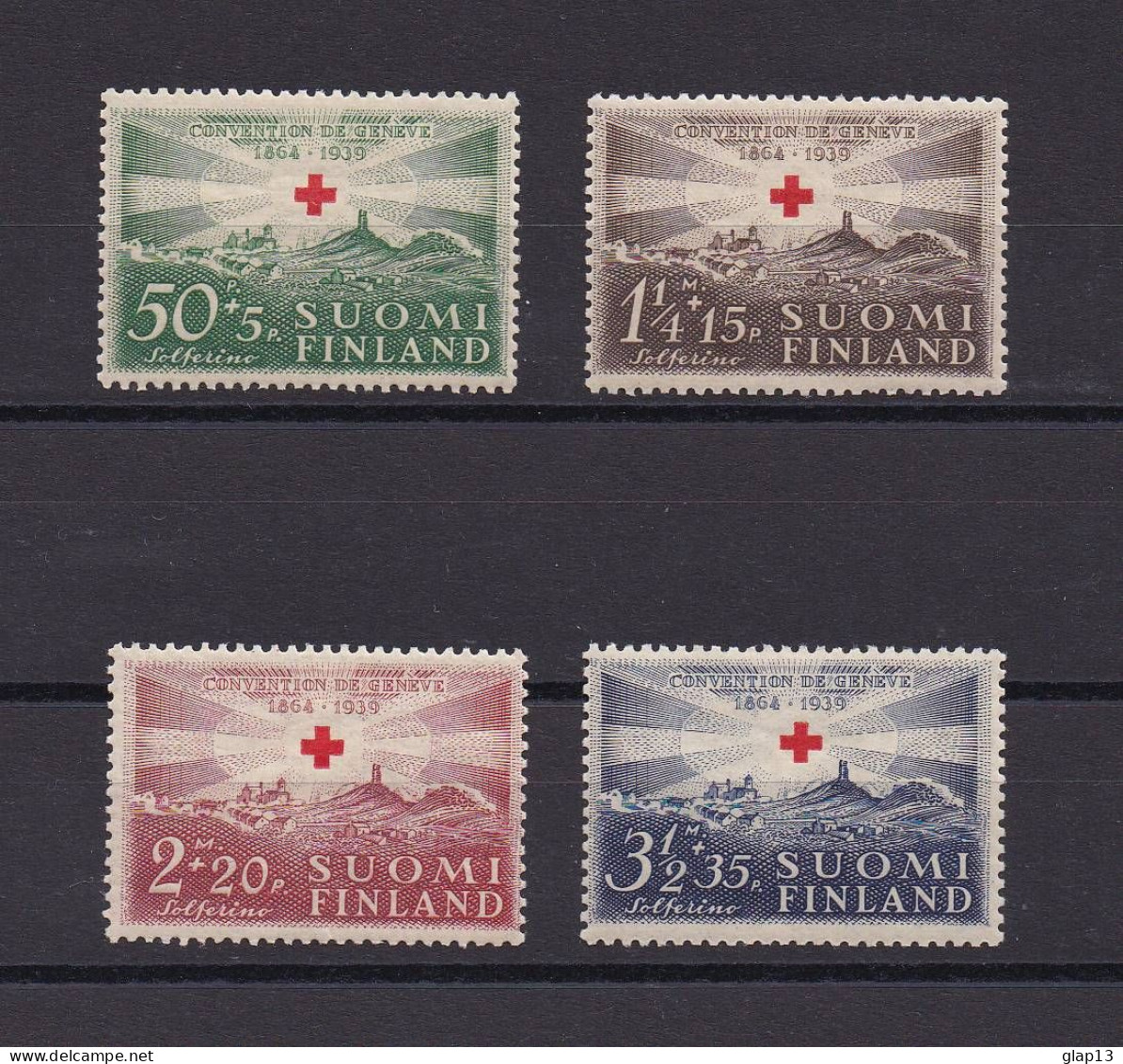 FINLANDE 1939 TIMBRE N°209/12 NEUF AVEC CHARNIERE CROIX-ROUGE - Ungebraucht