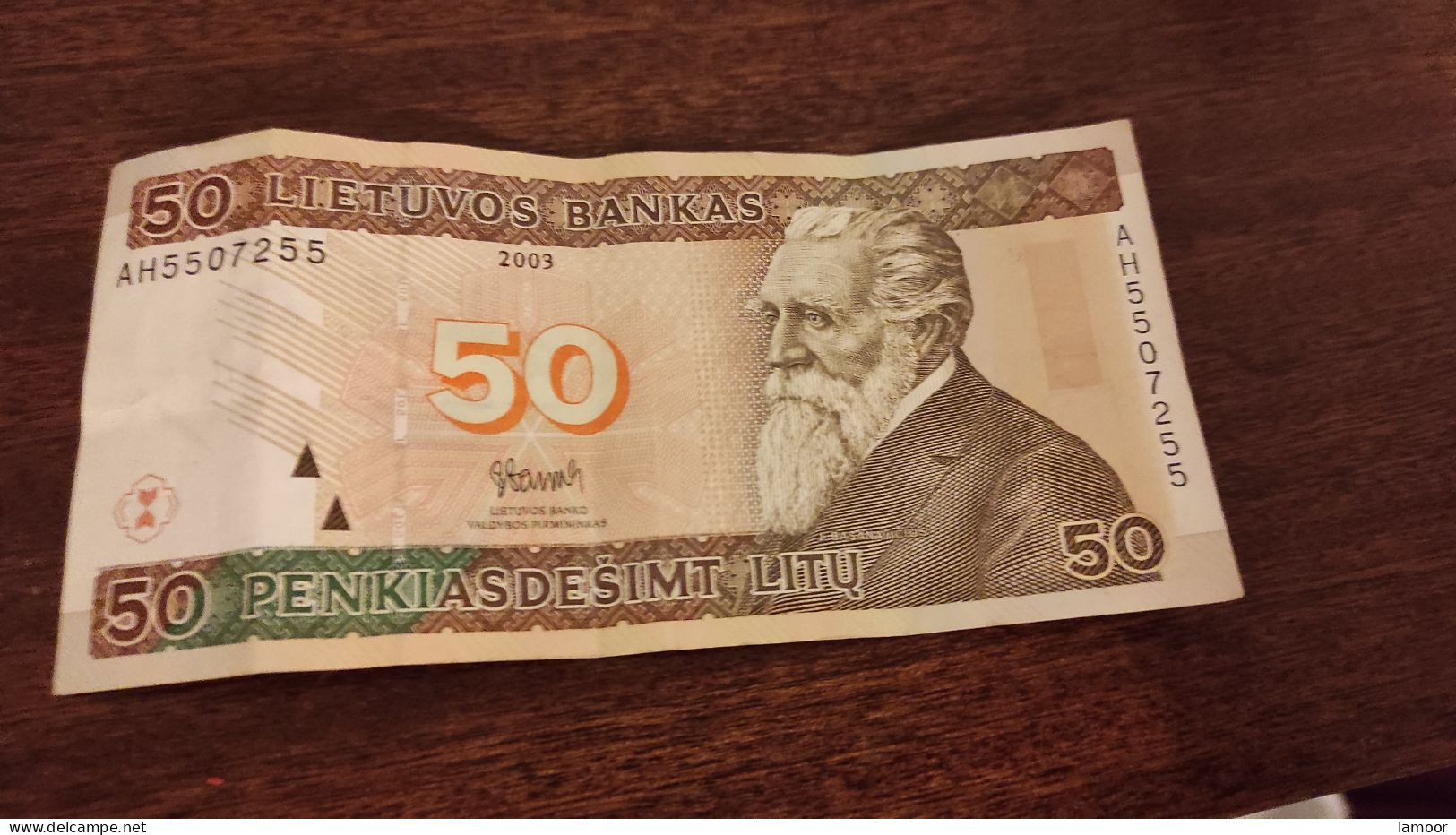 50 Litu Banknote Litauen Lietuva Top Zustand - Lituanie