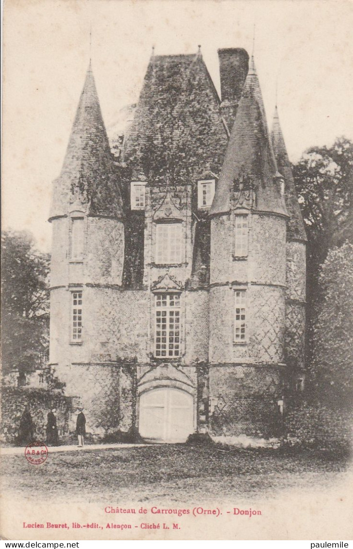 CPA  308  CARROUGES    CHATEAU    DONJON - Carrouges