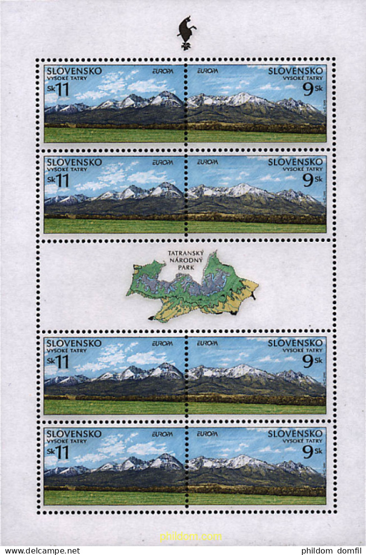 9179 MNH ESLOVAQUIA 1999 EUROPA CEPT. RESERVAS Y PARQUES NATURALES - Nuevos