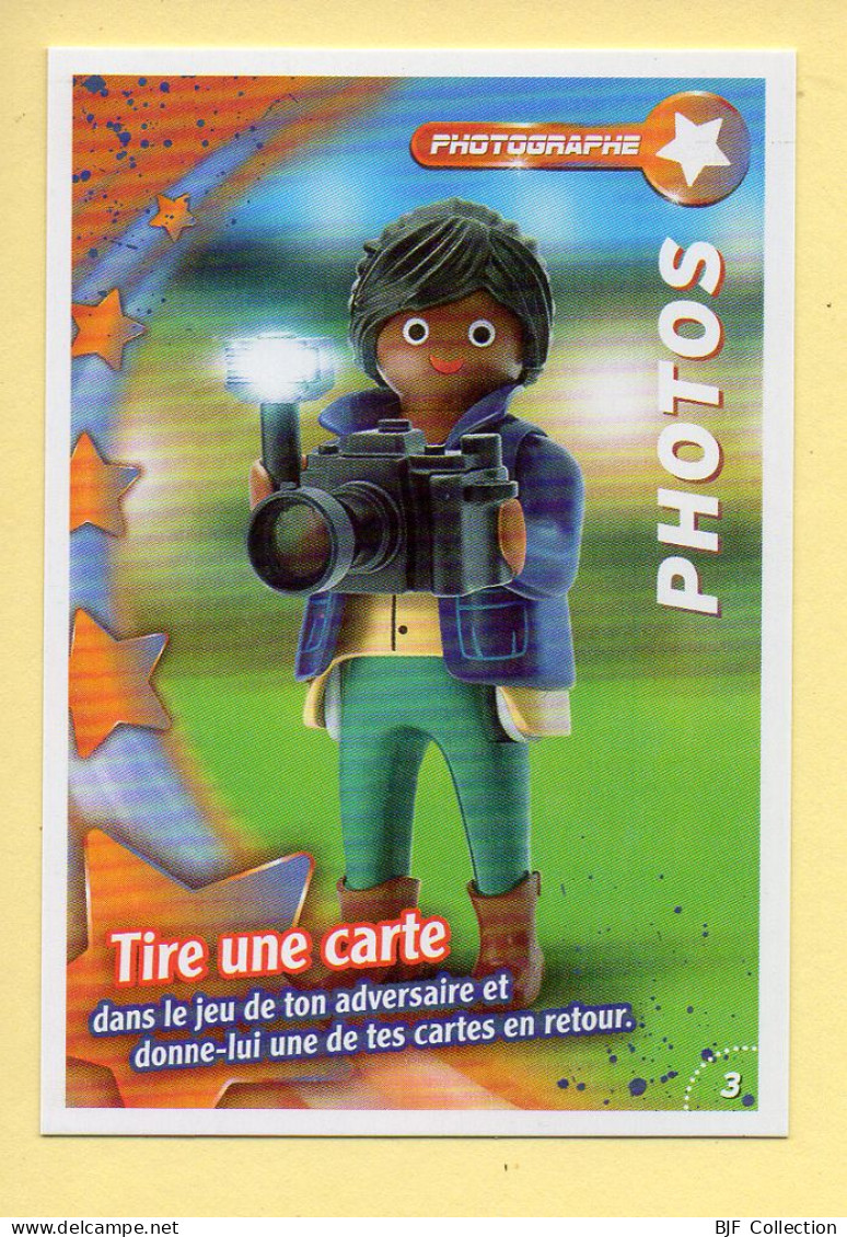 Carte Playmobil N° 3 / Photographe / PHOTOS / Le Monde Du Sport / Carrefour Market - Autres & Non Classés