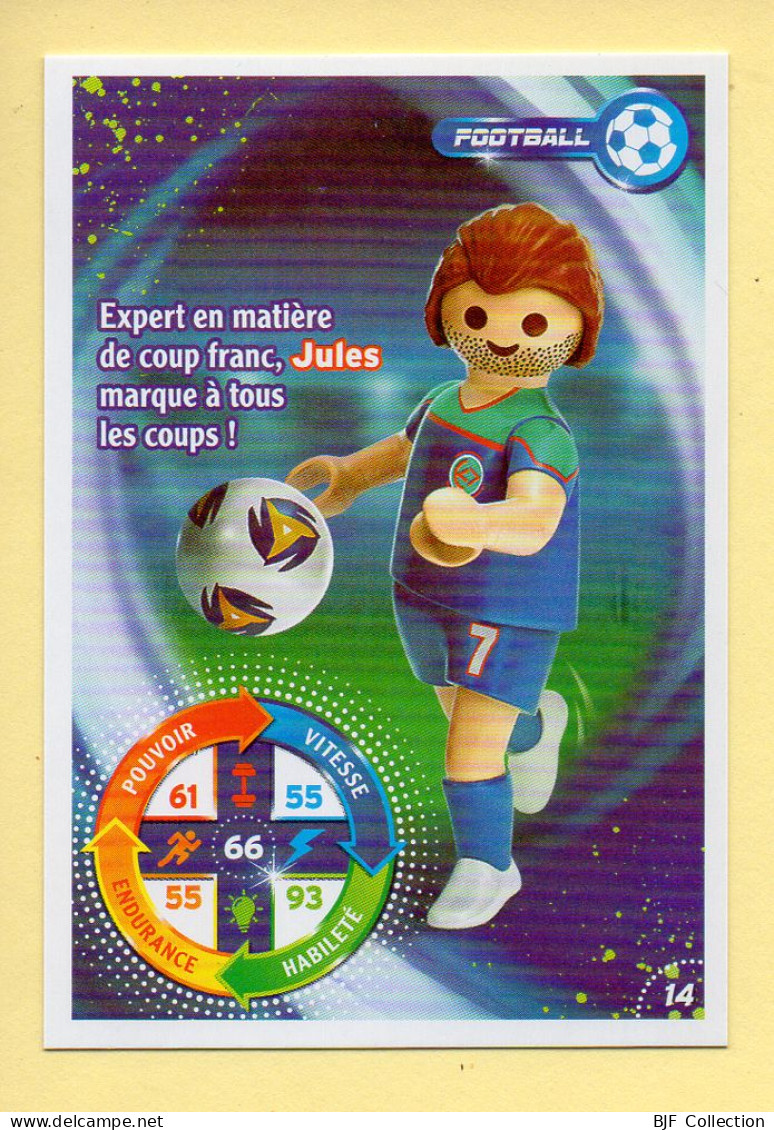 Carte Playmobil N° 14 / Football / Jules / Le Monde Du Sport / Carrefour Market - Autres & Non Classés