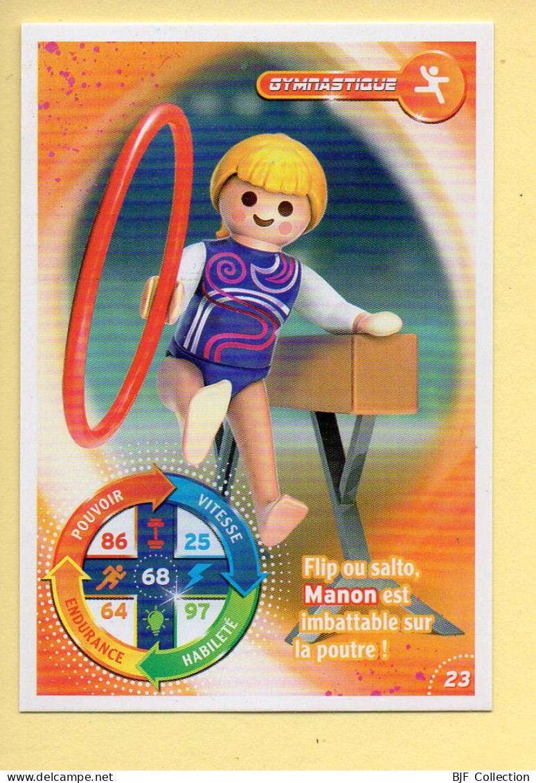 Carte Playmobil N° 23 / Gymnastique / Manon / Le Monde Du Sport / Carrefour Market - Andere & Zonder Classificatie