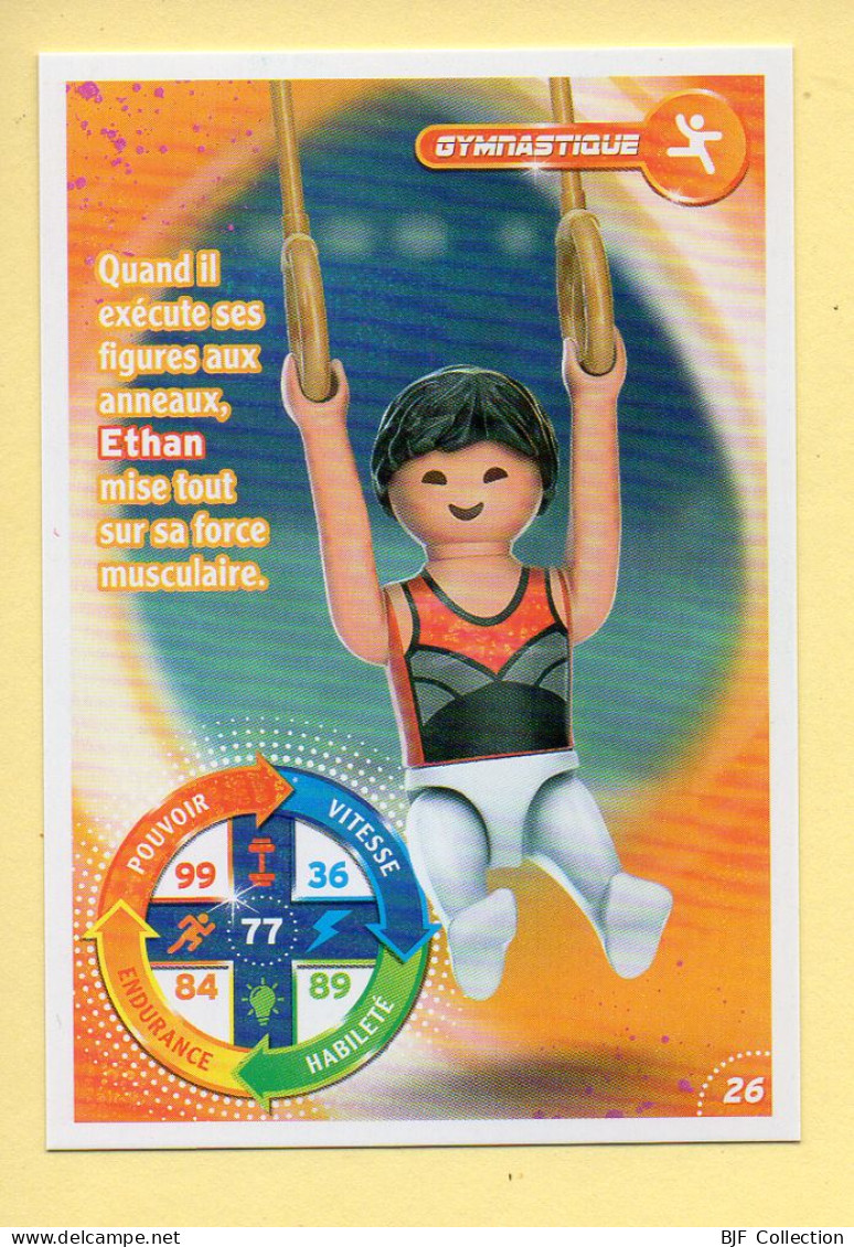 Carte Playmobil N° 26 / Gymnastique / Ethan / Le Monde Du Sport / Carrefour Market - Andere & Zonder Classificatie