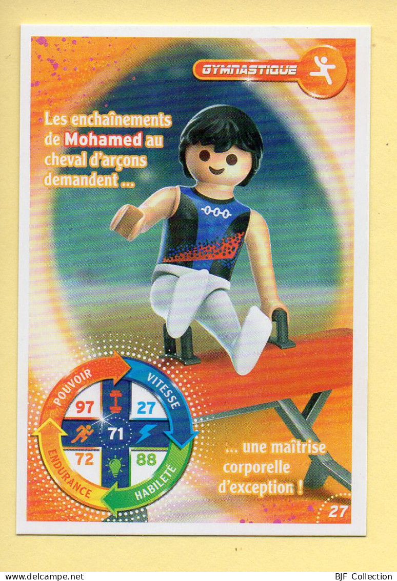 Carte Playmobil N° 27 / Gymnastique / Mohamed / Le Monde Du Sport / Carrefour Market - Autres & Non Classés