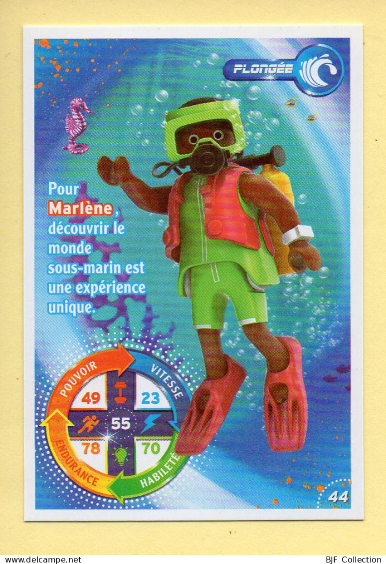 Carte Playmobil N° 44 / Plongée / Marlène / Le Monde Du Sport / Carrefour Market - Autres & Non Classés