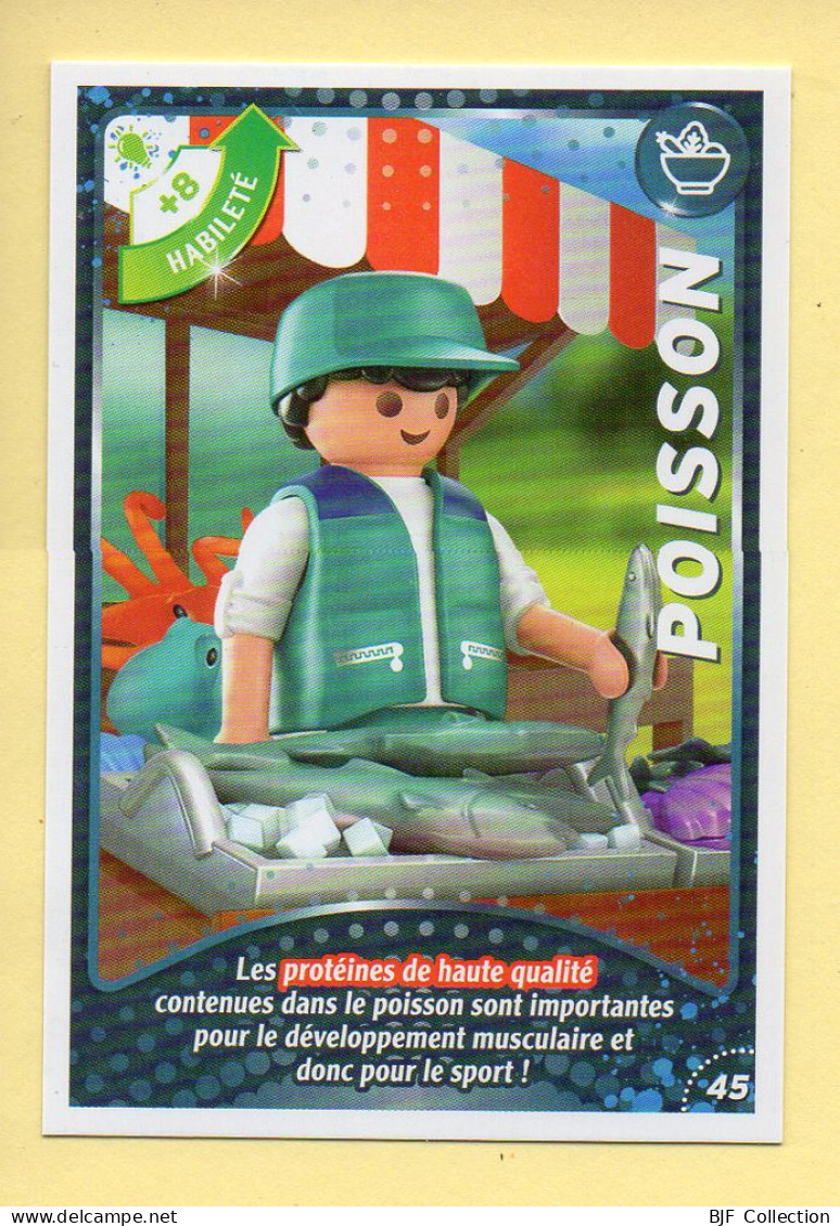 Carte Playmobil N° 45 / Habileté / POISSON / Le Monde Du Sport / Carrefour Market - Other & Unclassified