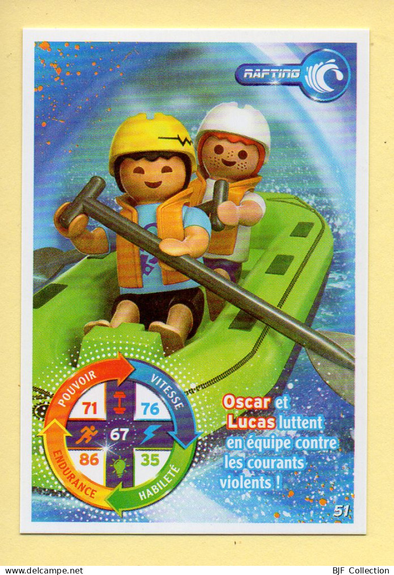 Carte Playmobil N° 51 / Rafting / Oscar Et Lucas / Le Monde Du Sport / Carrefour Market - Altri & Non Classificati