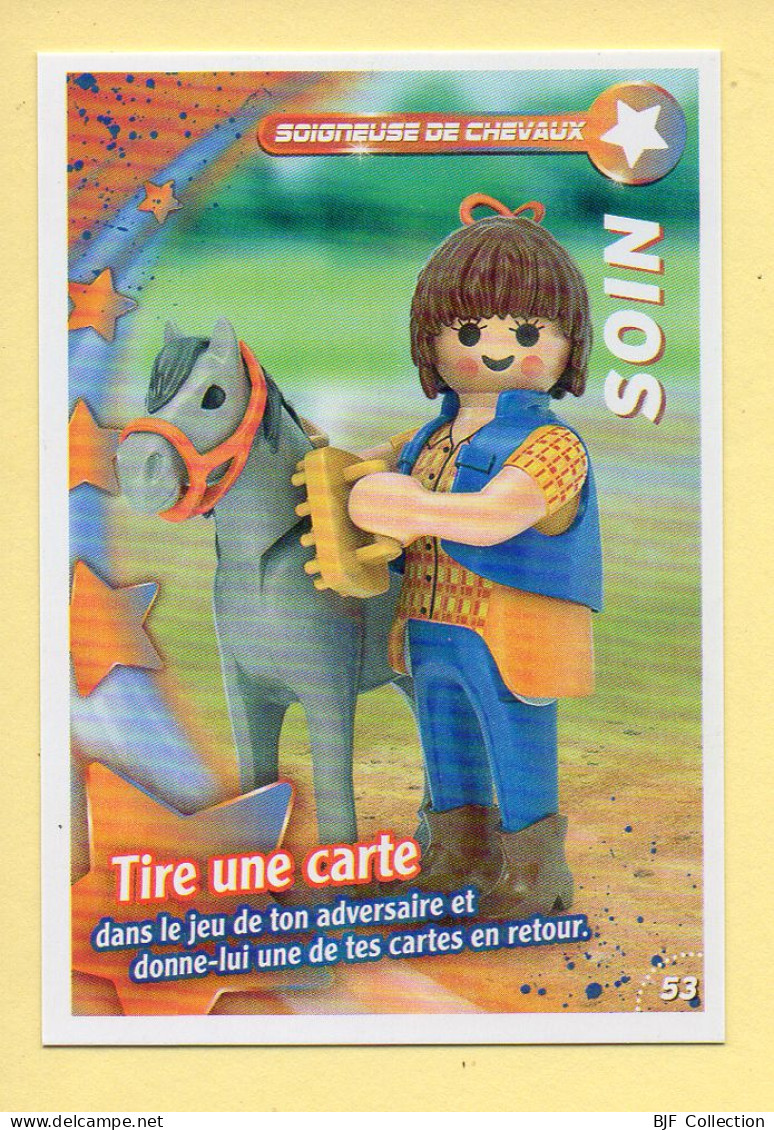 Carte Playmobil N° 53 / Soigneuse De Chevaux / SOIN / Le Monde Du Sport / Carrefour Market - Autres & Non Classés