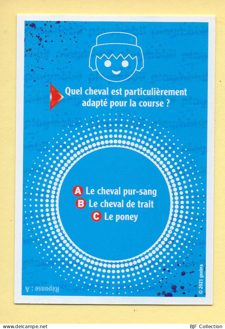 Carte Playmobil N° 54 / Saut D'obstacles / Eva / Le Monde Du Sport / Carrefour Market - Other & Unclassified