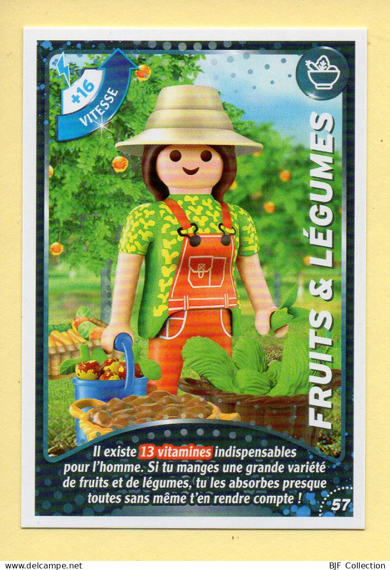 Carte Playmobil N° 57 / Vitesse / FRUITS Et LEGUMES / Le Monde Du Sport / Carrefour Market - Andere & Zonder Classificatie