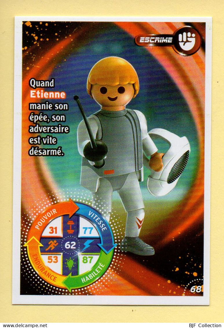 Carte Playmobil N° 68 / Escrime / Etienne / Le Monde Du Sport / Carrefour Market - Otros & Sin Clasificación