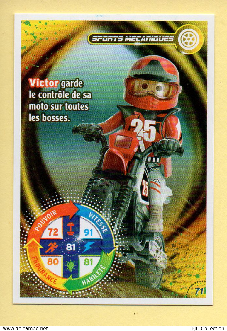 Carte Playmobil N° 71 / Sports Mécaniques / Victor / Le Monde Du Sport / Carrefour Market - Autres & Non Classés