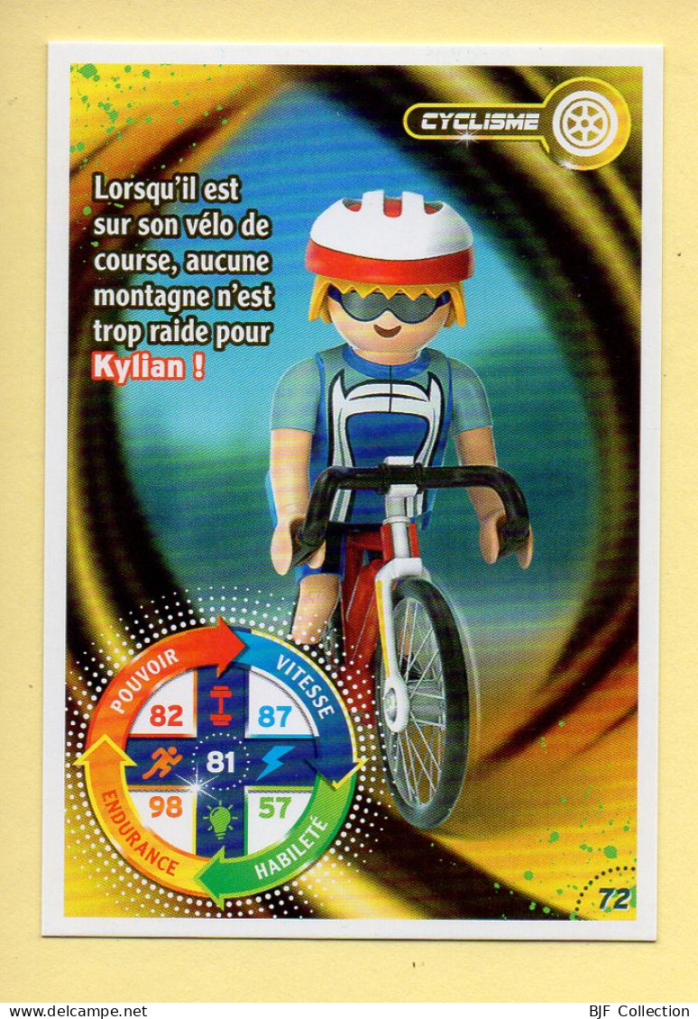 Carte Playmobil N° 72 / Cyclisme / Kylian / Le Monde Du Sport / Carrefour Market - Andere & Zonder Classificatie