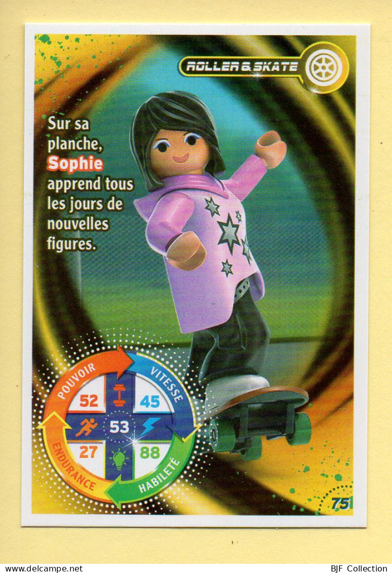 Carte Playmobil N° 75 / Roller Et Skate / Sophie / Le Monde Du Sport / Carrefour Market - Otros & Sin Clasificación