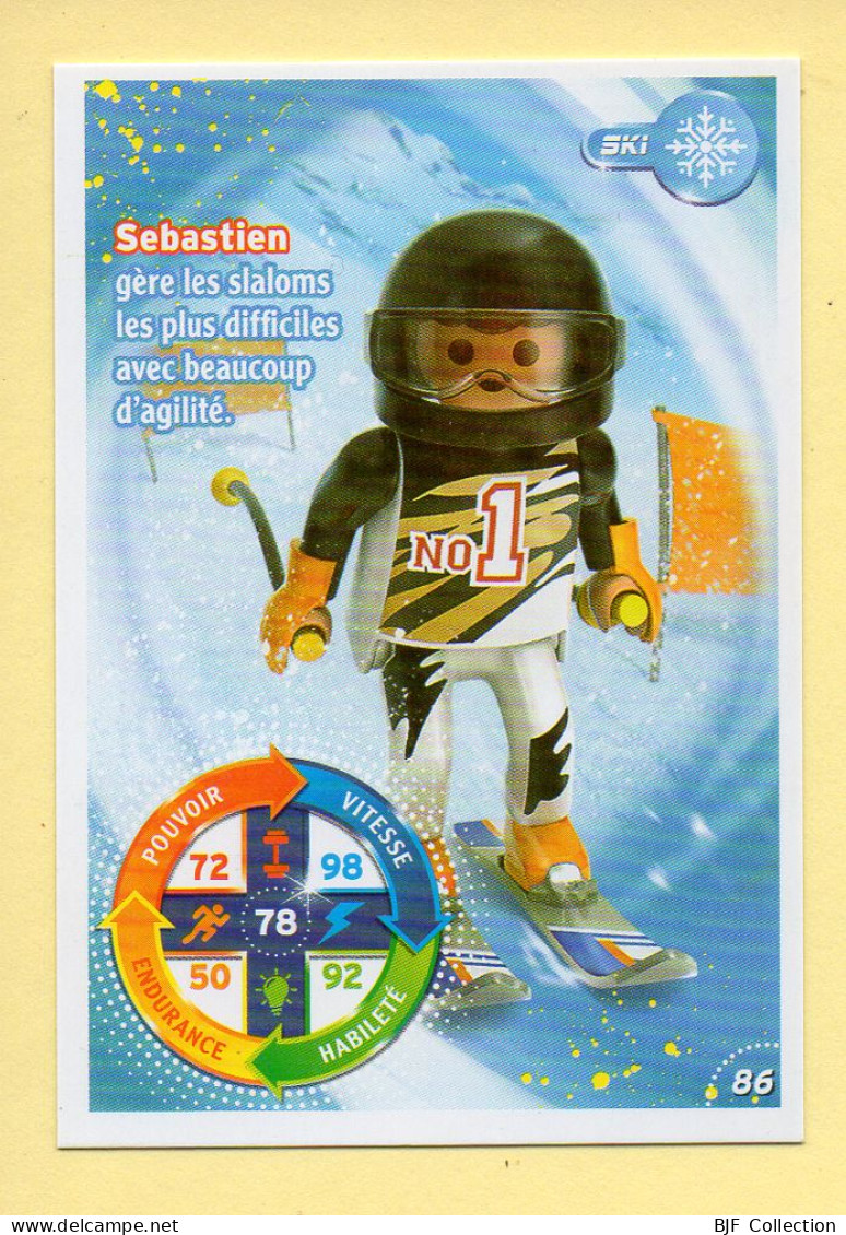 Carte Playmobil N° 86 / Ski / Sébastien / Le Monde Du Sport / Carrefour Market - Autres & Non Classés