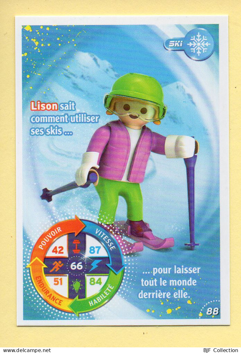 Carte Playmobil N° 88 / Ski / Lison / Le Monde Du Sport / Carrefour Market - Autres & Non Classés