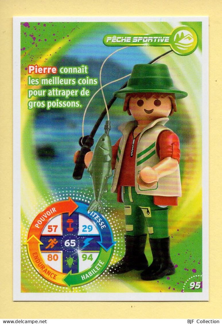 Carte Playmobil N° 95 / Pêche Sportive / Pierre / Le Monde Du Sport / Carrefour Market - Altri & Non Classificati