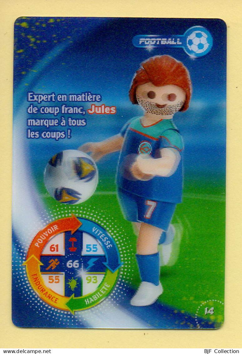 Carte Playmobil N° 14 / 3D / Football / Jules / Le Monde Du Sport / Carrefour Market - Other & Unclassified