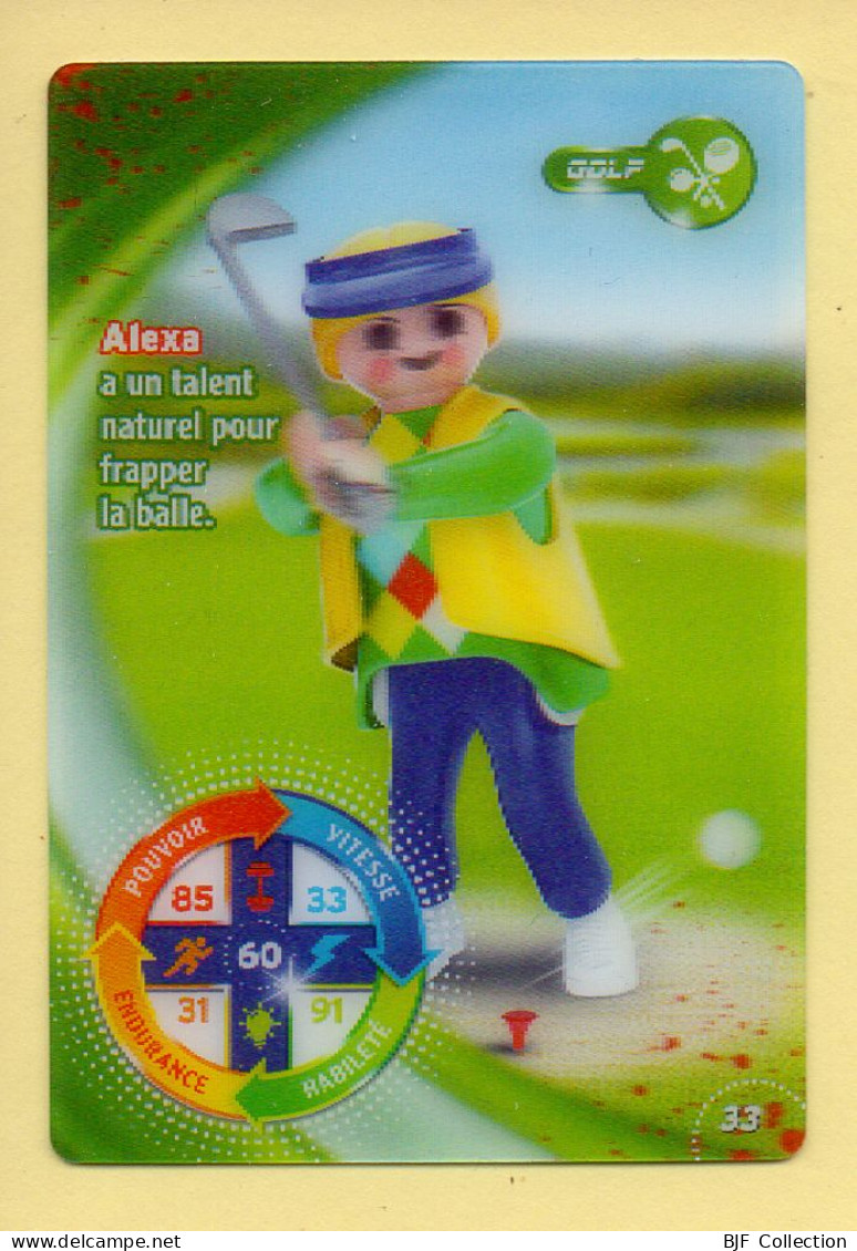 Carte Playmobil N° 33 / 3D / Golf / Alexa / Le Monde Du Sport / Carrefour Market - Otros & Sin Clasificación