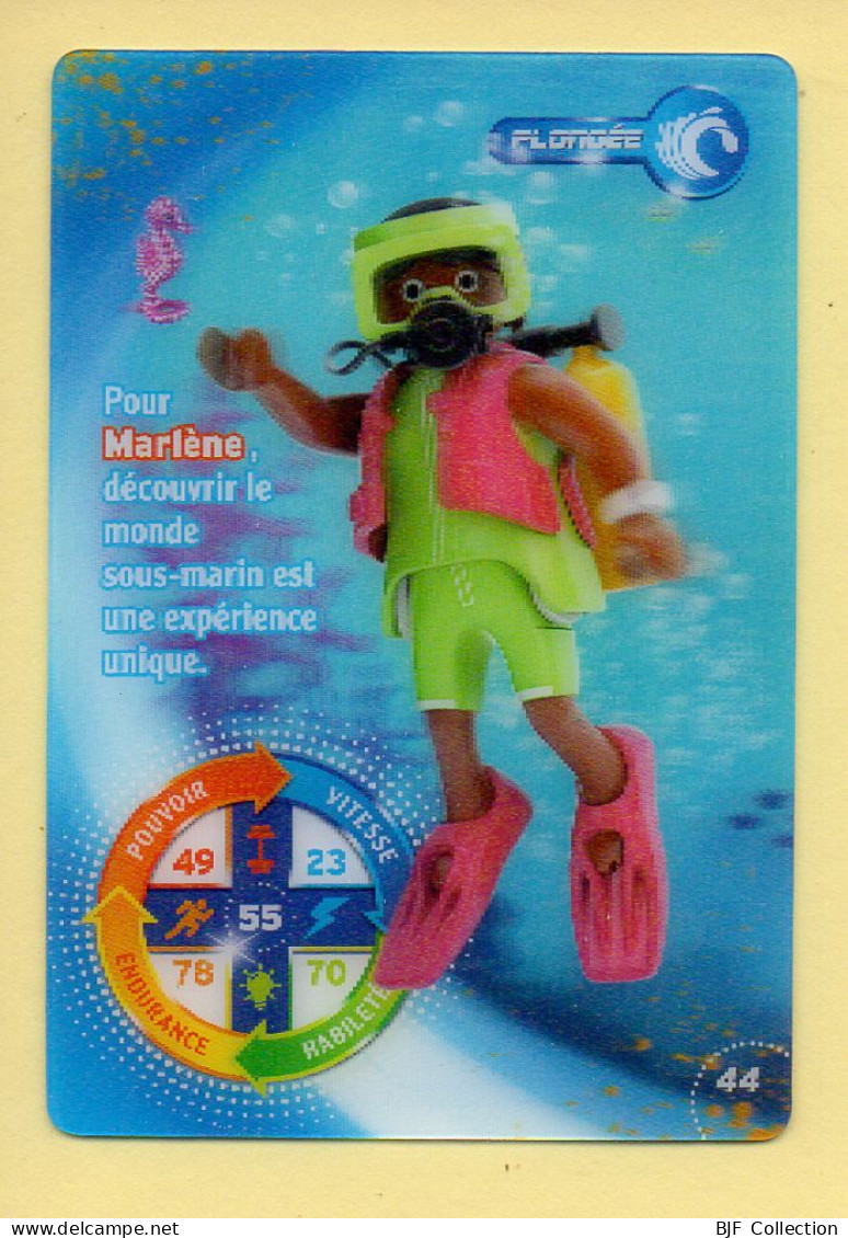 Carte Playmobil N° 44 / 3D / Plongée / Marlène / Le Monde Du Sport / Carrefour Market - Altri & Non Classificati