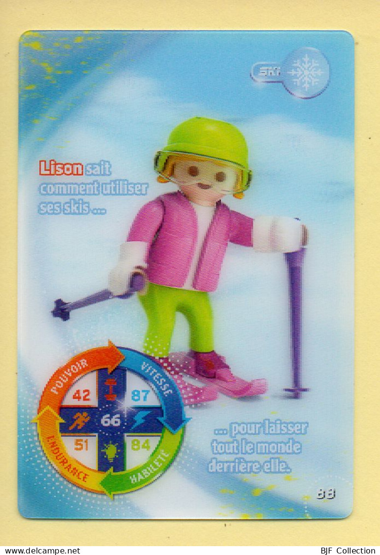 Carte Playmobil N° 88 / 3D / Ski / Lison / Le Monde Du Sport / Carrefour Market - Otros & Sin Clasificación