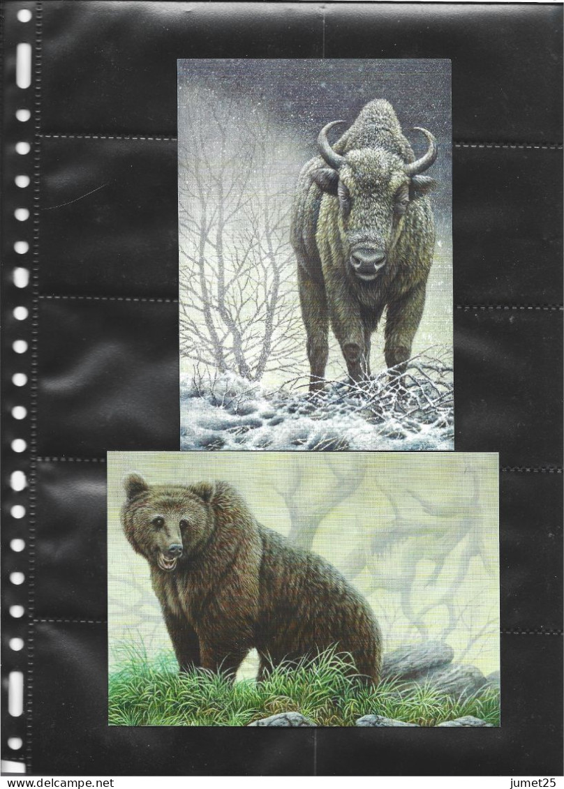 Buzin 4935/9 Loup D' Europe - Lynx - Glouton - Ours Brun - Bison D' Europe - 1985-.. Uccelli (Buzin)