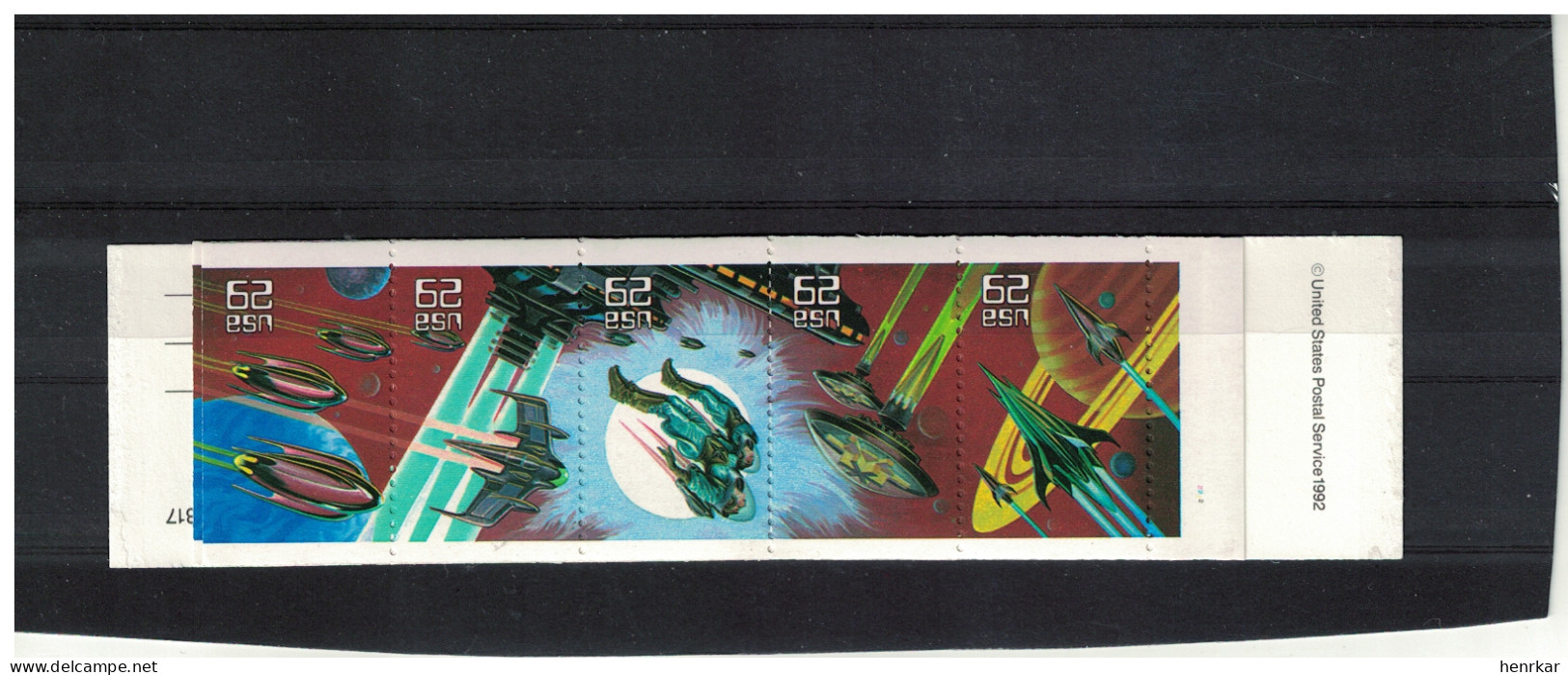 United States 1993 Space Fantasy Booklet Twenty Stamps MNH - Neufs