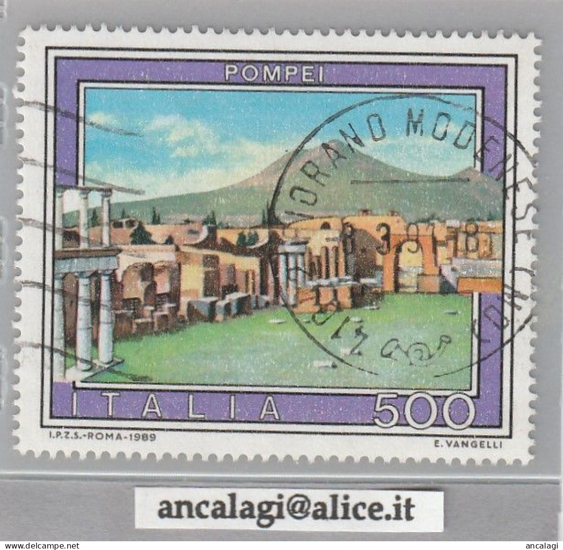 USATI ITALIA 1989 - Ref.0592 "PROPAGANDA TURISTICA" 1 Val. - 1981-90: Afgestempeld