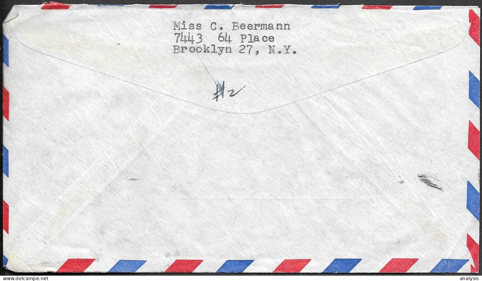 USA Brooklyn NY Cover Mailed To Germany 1963. 3x5c Red Cross Stamps - Marcophilie