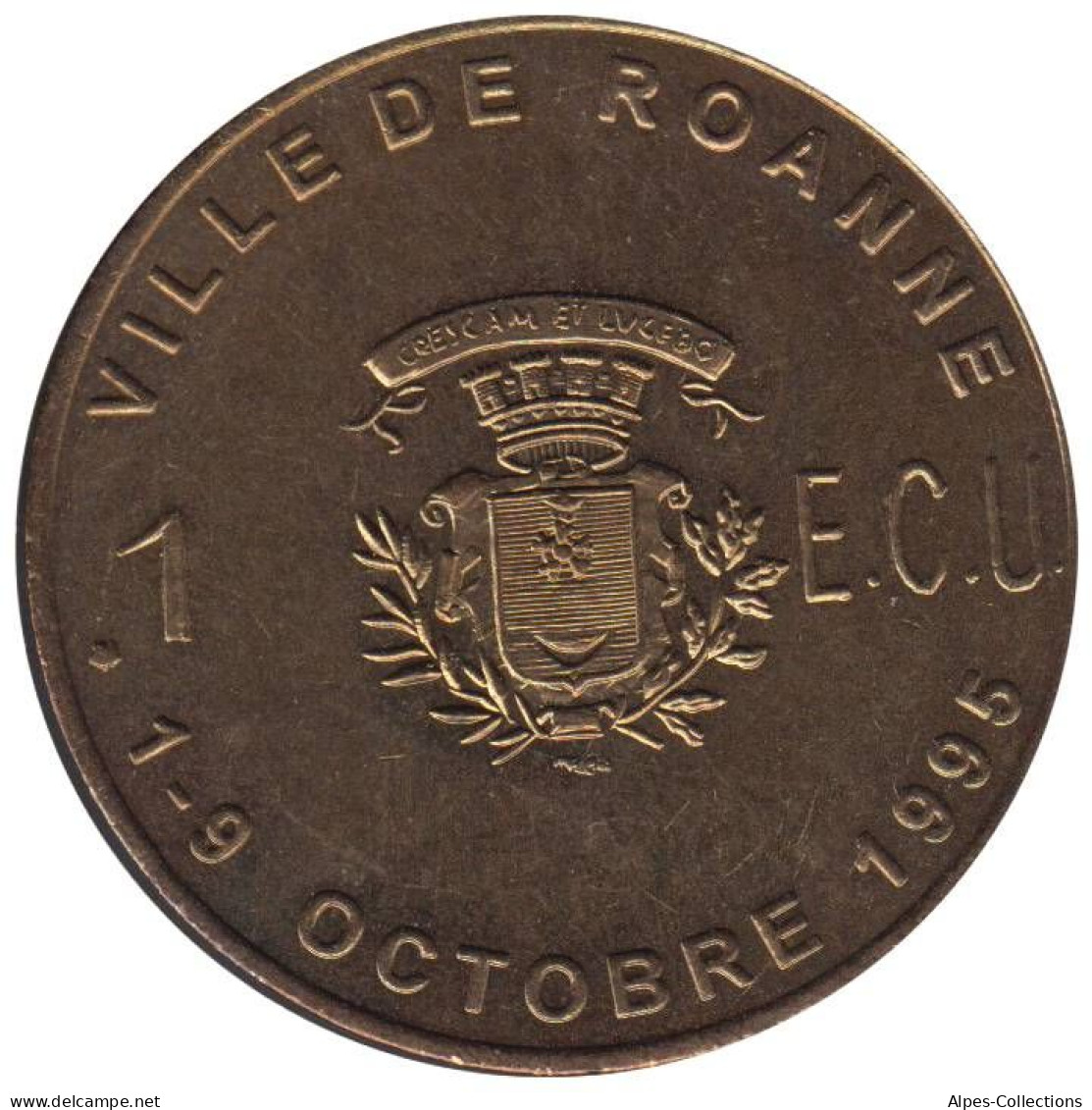 ROANNE - EC0010.3 - 1 ECU DES VILLES - Réf: T86 - 1995 - Euro Van De Steden