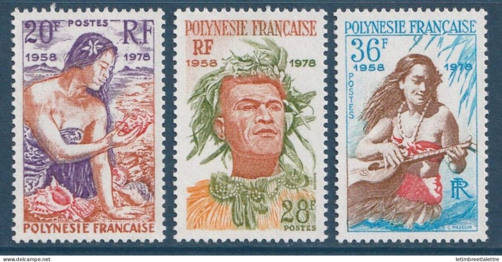 Polynésie - YT N° 121 à 123 ** - Neuf Sans Charnière - 1978 - Neufs