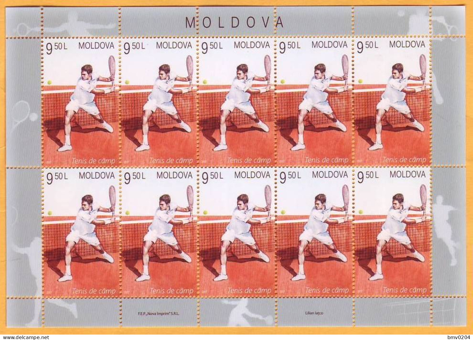 2017  Moldova Moldavie Sport. Tennis.  Sheetlet Mint - Tenis