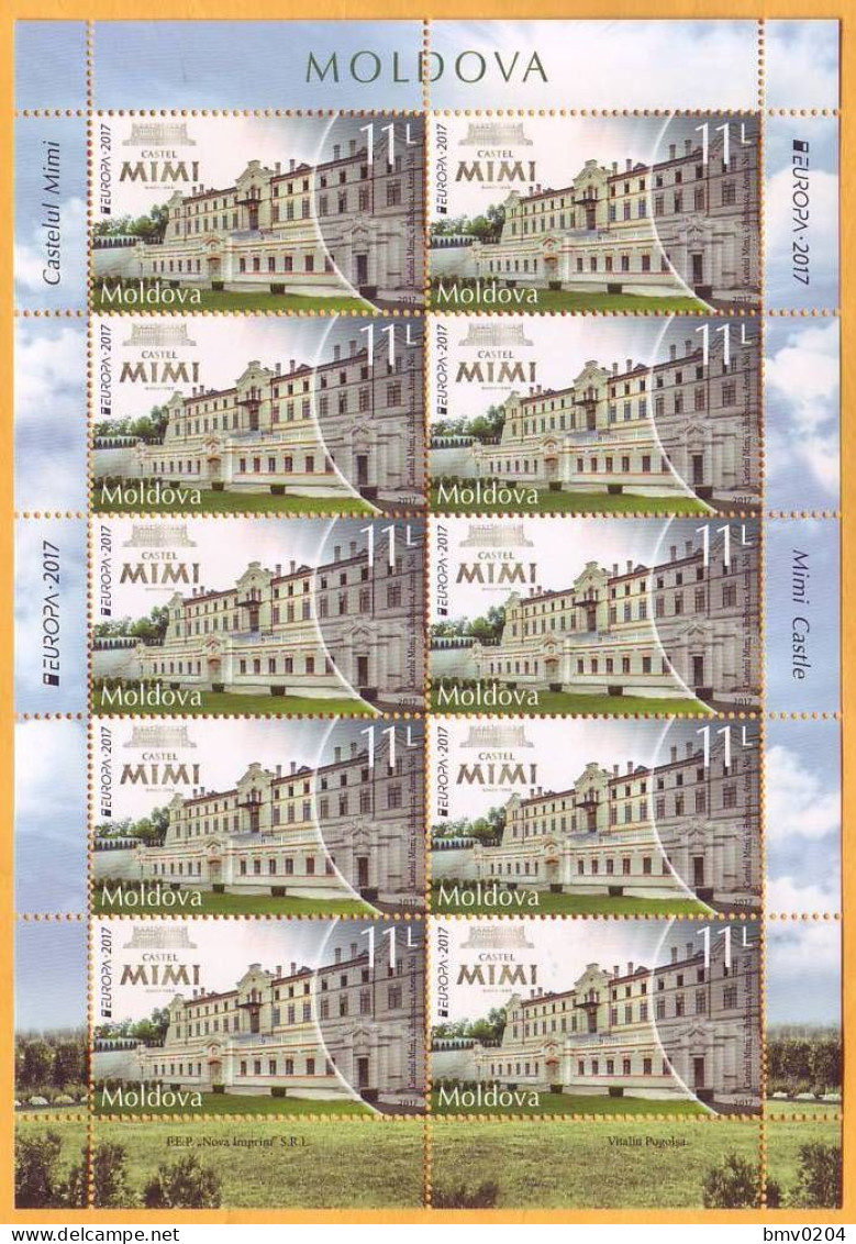 2017  Moldova Moldavie Sheet Europa-cept. Castle. Mimi. Bulboaca Bassarabia Romania Cultures Mint - 2017