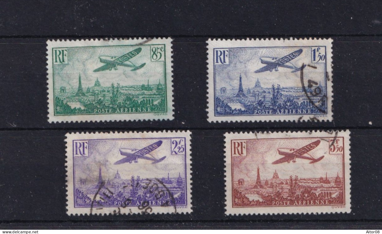 LOT DE TIMBRES OBLITERES  ANNEE 1936  .. COTE 44 EURO .A VOIR - 1927-1959 Gebraucht