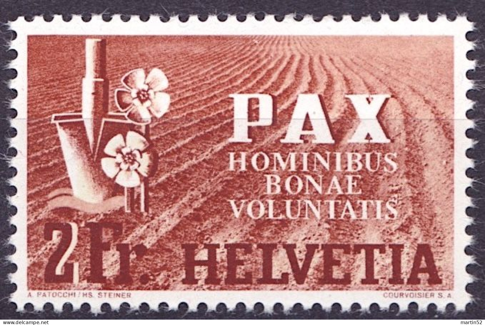 Schweiz Suisse PAX 1945: Feld+Blumen / Champ & Fleurs  (2 Fr) Zu 271 Mi 456 Yv 414 ** Postfrisch MNH (Zu CHF 60.00) - Nuevos