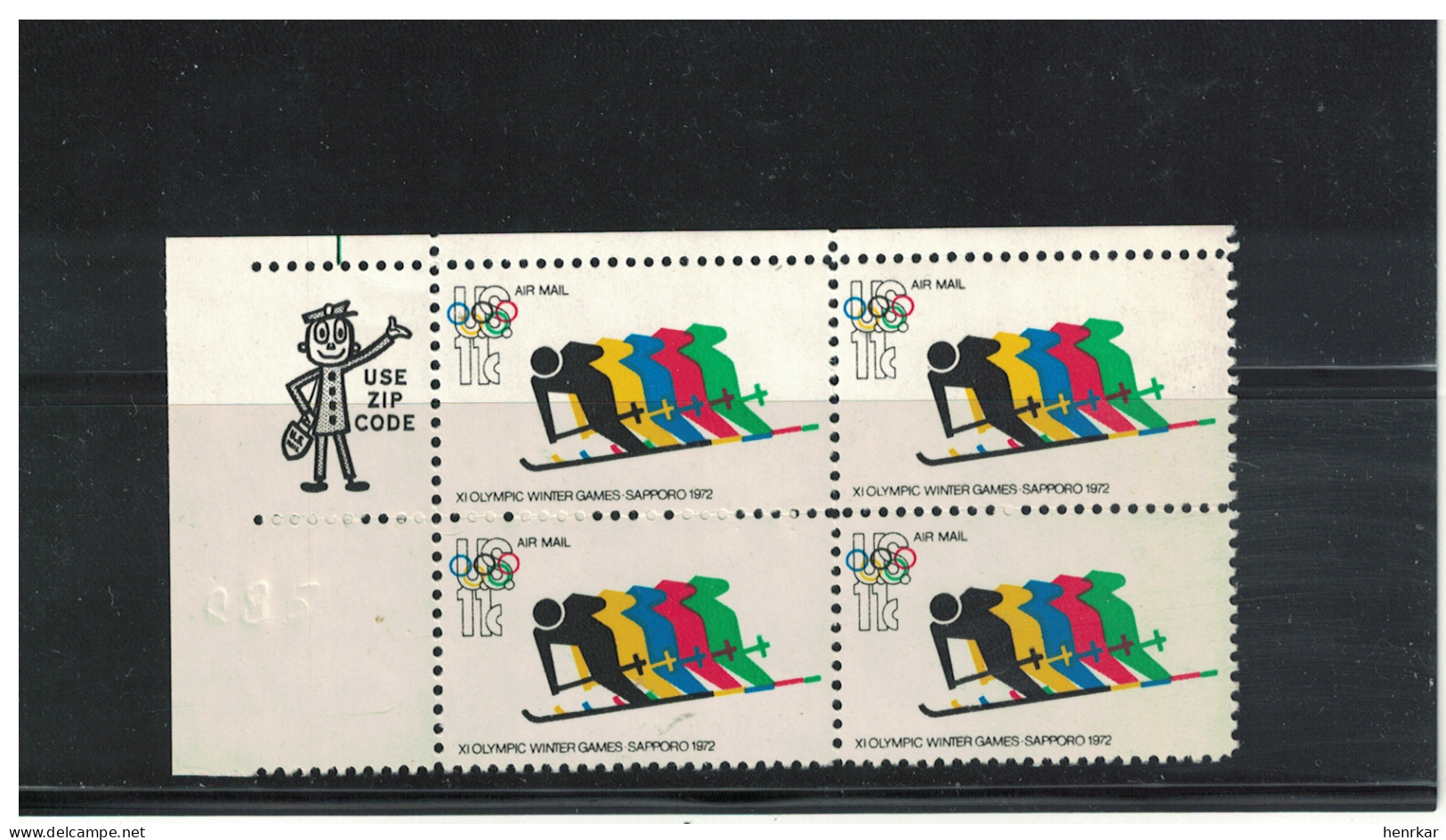 United States 1972 Sapporo Winter Olympics BL. OF 4 MNH - Unused Stamps