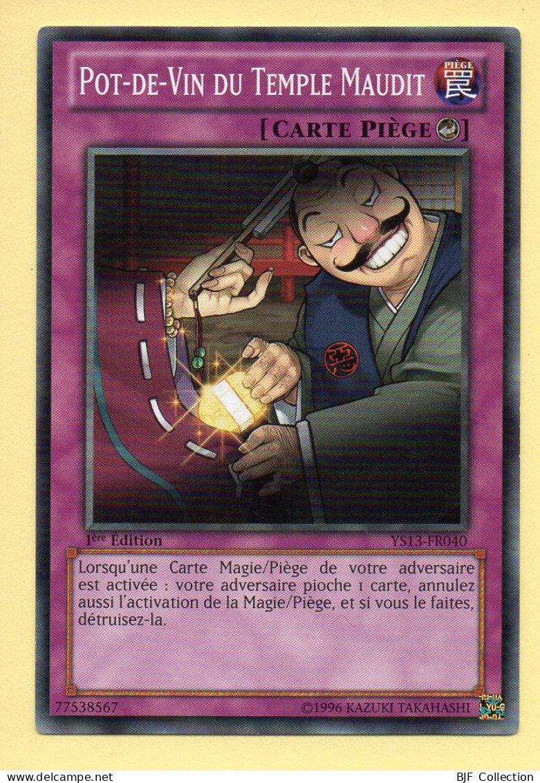 Yu-Gi-Oh! - POT-DE-VIN DU TEMPLE MAUDIT (YS13-FR040) 1ère Edition - Yu-Gi-Oh