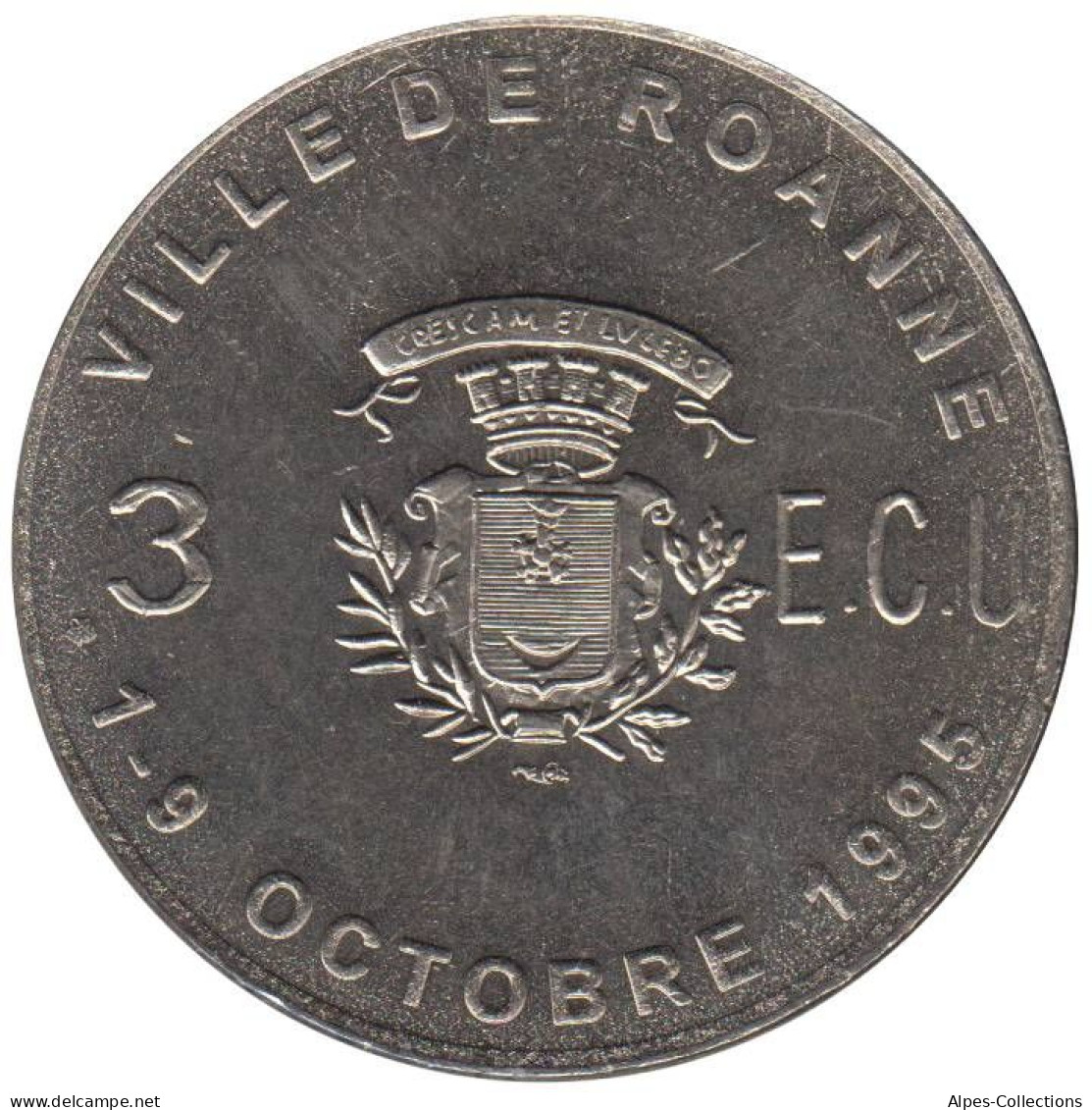 ROANNE - EC0030.2 - 3 ECU DES VILLES - Réf: T87 - 1995 - Euro Van De Steden