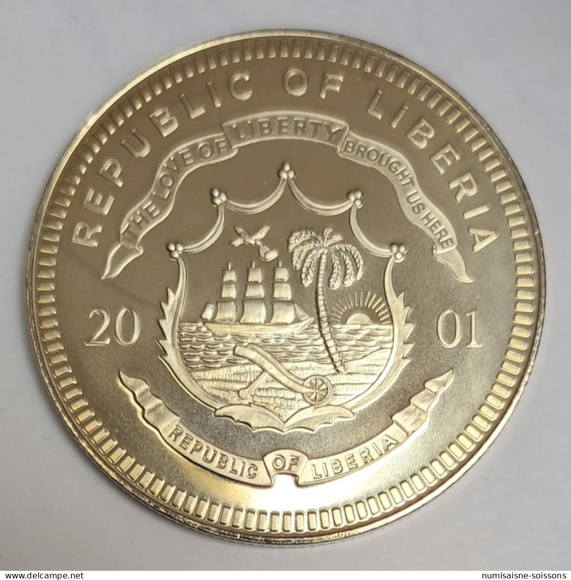 LIBÉRIA - 5 DOLLARS 2001 - NOUVELLE MONNAIE EUROPEENNE - BE - Liberia