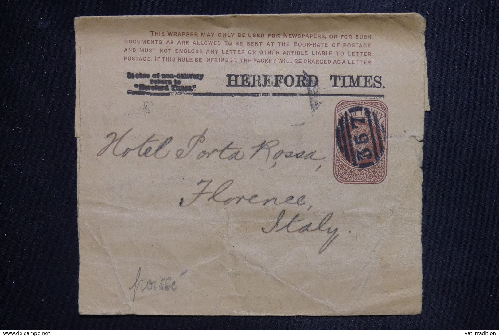 ROYAUME UNI -  Entier Postal Du Hereford Times Pour L'Italie - L 151762 - Postwaardestukken