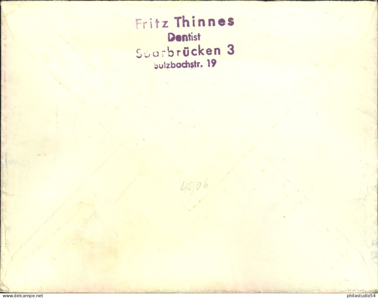 1951, Auslandsbrief Mit 2-mal 15 F. Gartenbau-Ausstellung Bexbach - Storia Postale