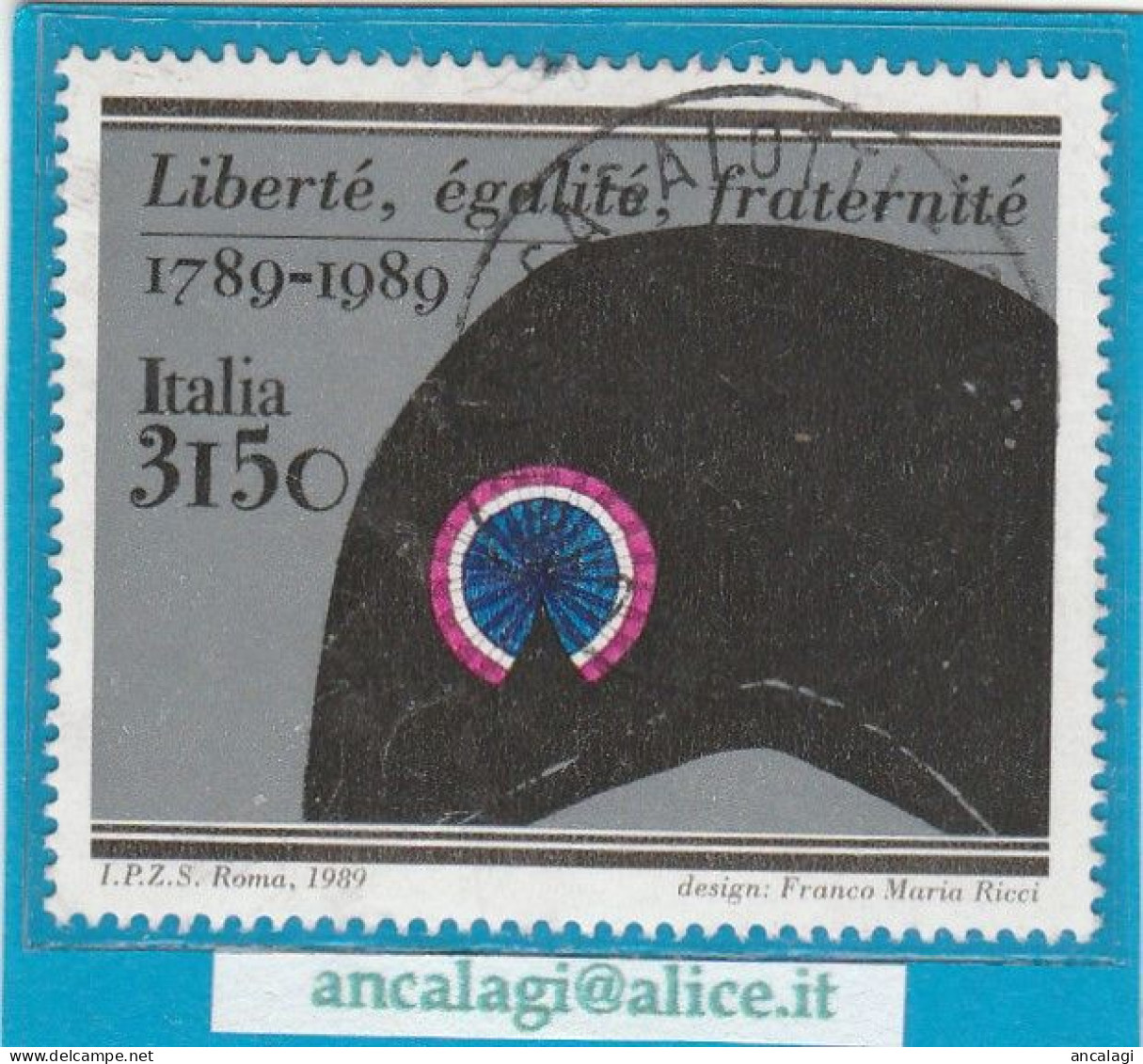 USATI ITALIA 1989 - Ref.0595A "RIVOLUZIONE FRANCESE" 1 Val. - 1981-90: Afgestempeld