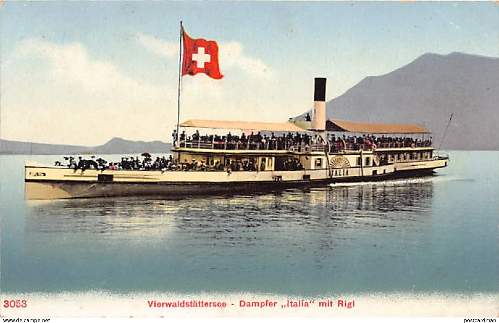 Vierwaldstättersee (LU) Dampfer Italia Mit Rigi - Verlag Unbekannt 3053 - Autres & Non Classés