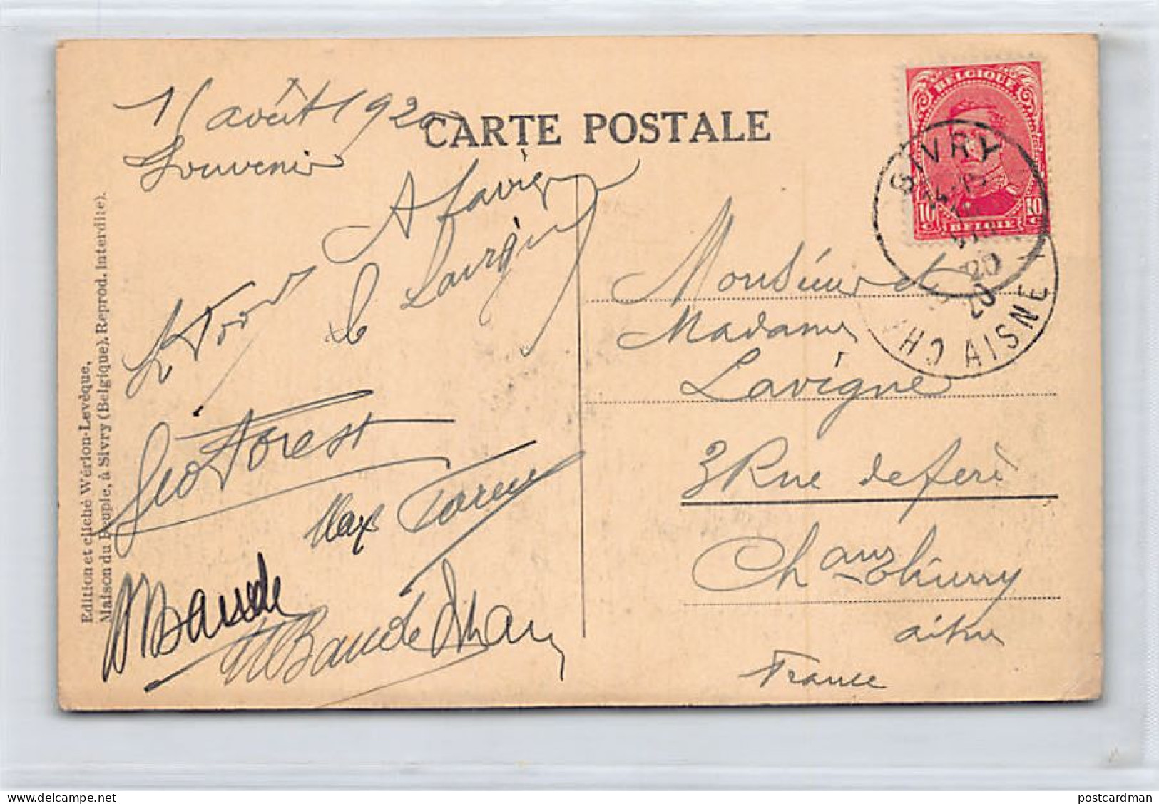 Belgique - SIVRY (Hainaut) Effet Du Cyclone, 20 Juillet 1915, Au Lieu Dit Piedsente D'Eppe - Sivry-Rance