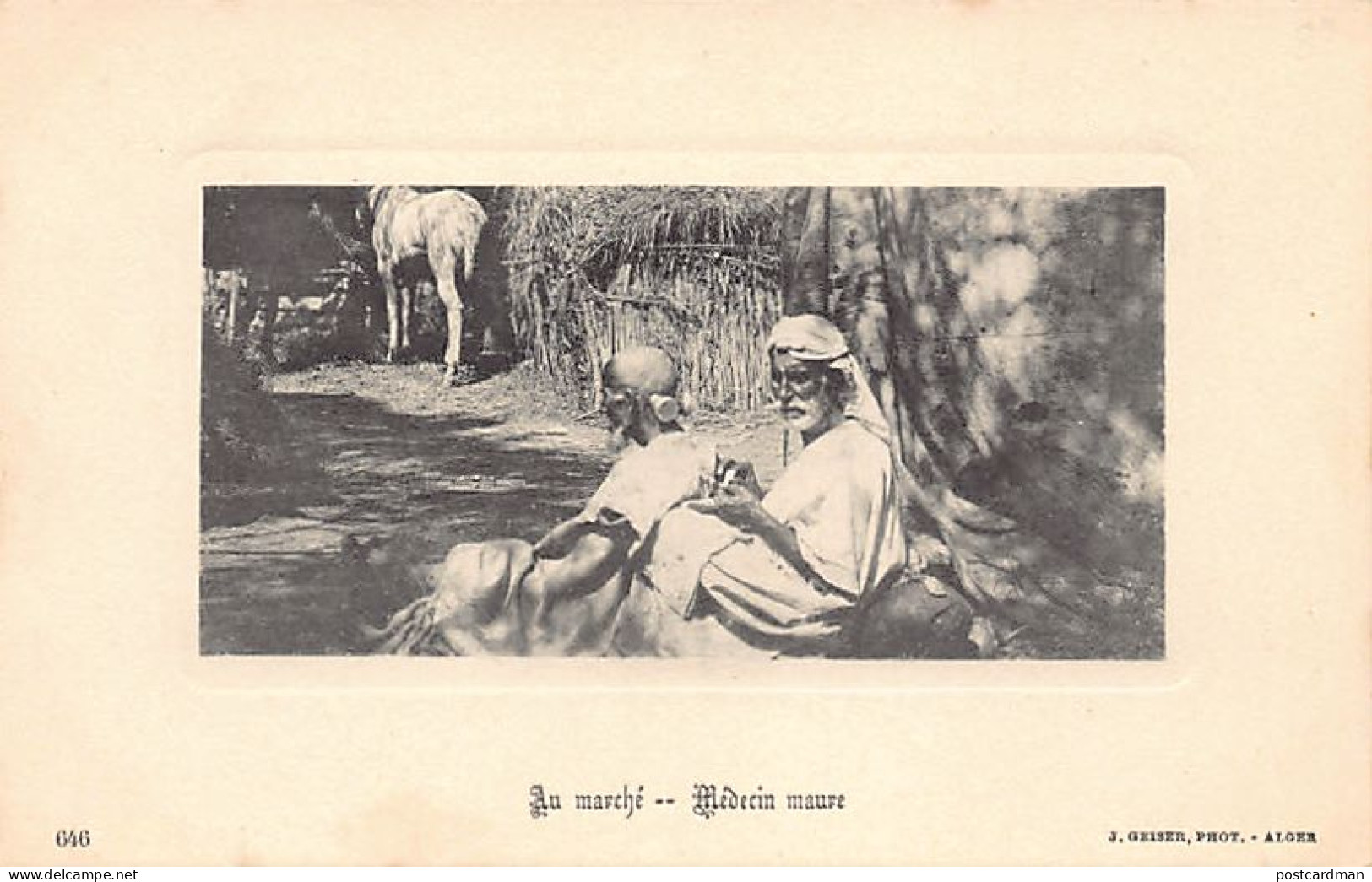 Algérie - Au Marché - Médecin Maure - Ventouses - Ed. J. Geiser 646 - Beroepen