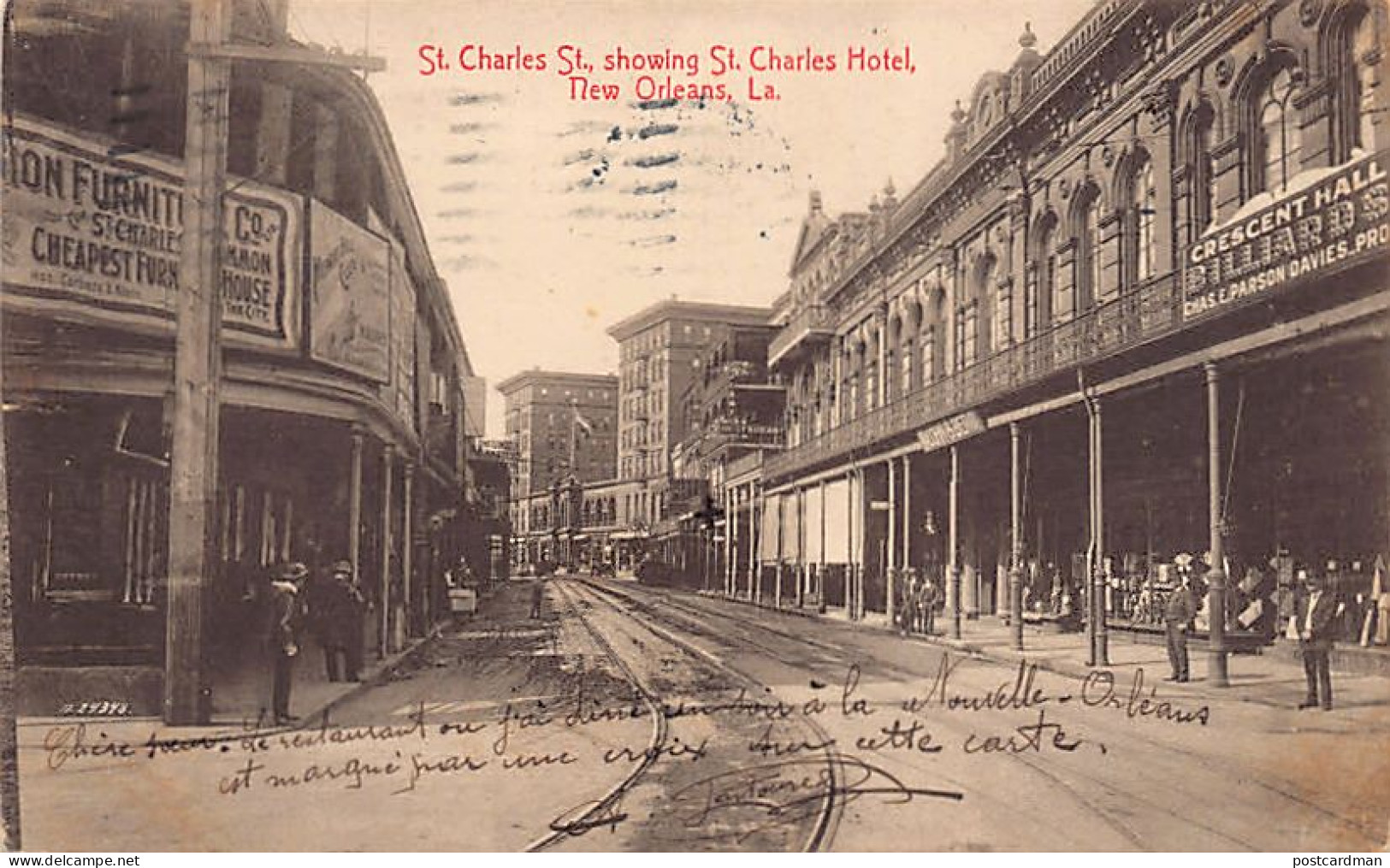 NEW ORLEANS (LA) St. Charles St. Showing Charles Hotel - New Orleans