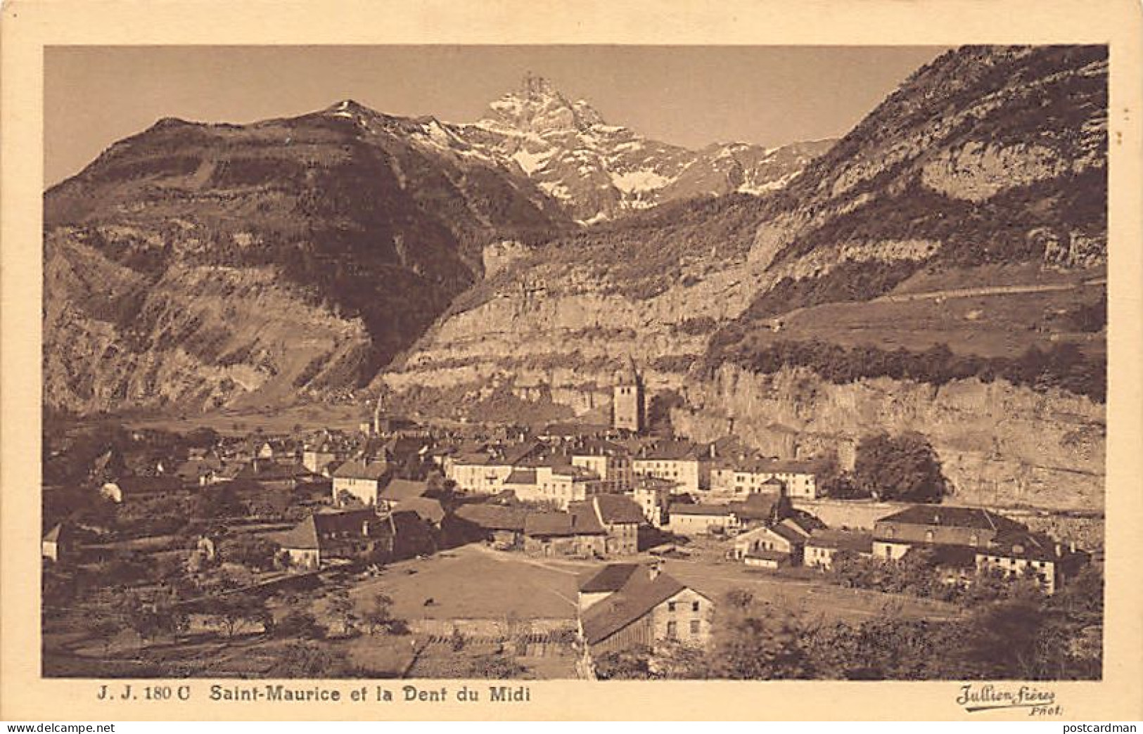 SAINT MAURICE (VS) La Dent Du Midi - Ed. Jullien J.J. 180 C - Saint-Maurice