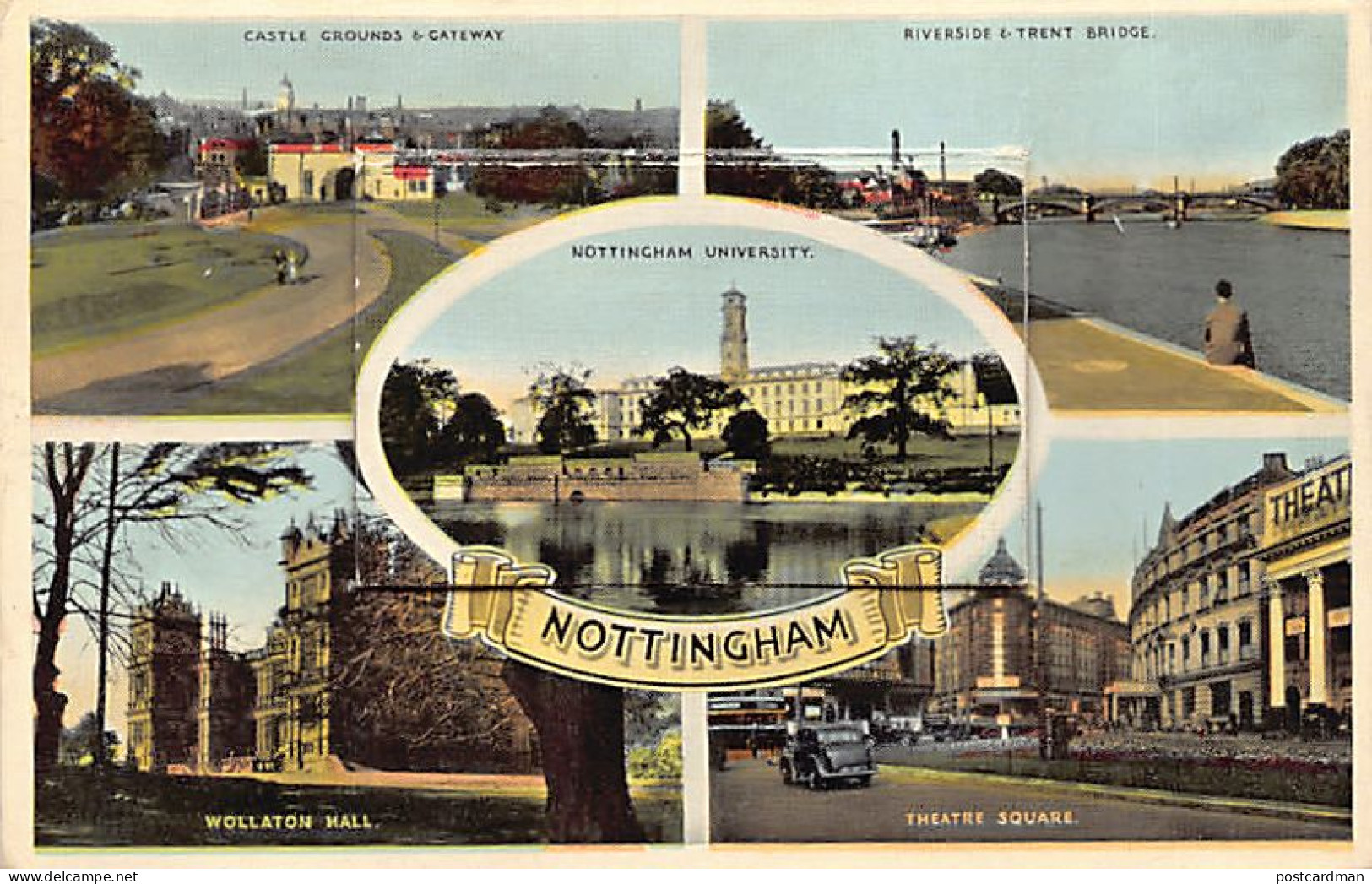 England - NOTTINGHAM - Sachet Postcard - Nottingham