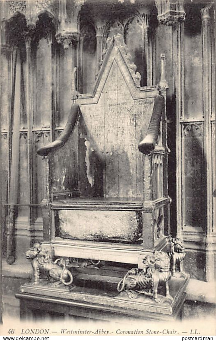 England - LONDON - Westminster Abbey - Coronation Stone Chair - Publ. LL Levy 46 - Westminster Abbey